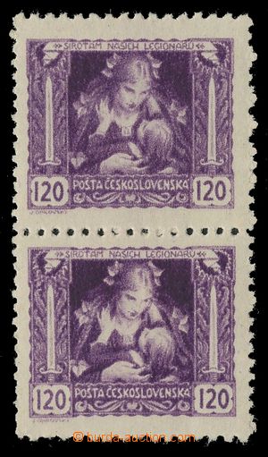 115625 -  Pof.32C, 120h violet, vertical pair, exp. by Mrnak., c.v.. 