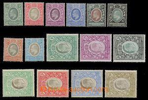 115652 - 1904-07 Mi.17-31, Edvard VII., bez koncové hodnoty 50R, kat