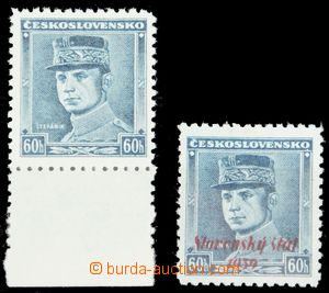 115714 - 1939 Alb.1, modrý Štefánik 60h, bez přetisku, krajový k
