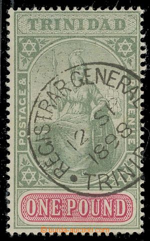 115736 - 1896 Mi.46 (SG.124), Sedící Britannia £1 zelená, kat
