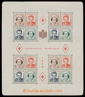 115833 - 1949 Mi.Bl.3A, perf miniature sheet Red Cross, c.v.. 500€