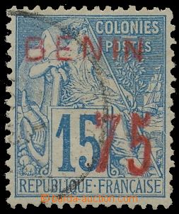 115849 - 1892 Mi.16a, 75/15C červený přetisk, kat. 650€