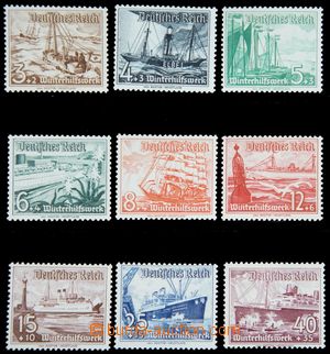 115904 - 1937 Mi.651-659, Ships, complete set, mint never hinged, c.v