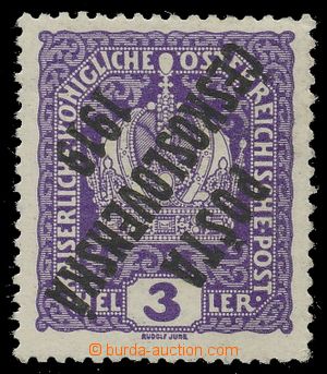 115931 -  Pof.33Pp, Crown 3h violet, inverted overprint, type I., min