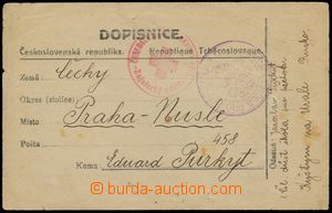116002 - 1918 RUSKO  Ural, předtištěný lístek PP zaslaný do ČS