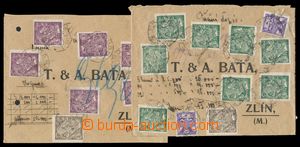 116027 - 1921 comp. 2 pcs of letters, 2x commercial money letter fran