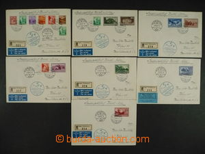 116038 - 1934-36 sestava 7ks R+Let-dopisů do Vídně vyfr. zn. Mi.12