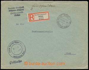 116039 - 1941 služební R-dopis s podacím DR BRÜNN/ Deutsche Diens