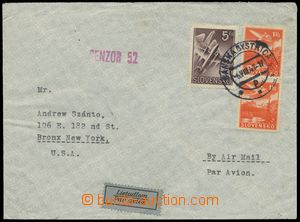 116046 - 1941 Let-dopis do USA, vyfr. leteckými zn. Alb.L7, L3 2x, p