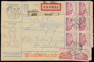 116071 - 1953 whole parcel card sent as express, franked with. 32 pcs