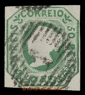 116086 - 1853 Mi.3a, Královna Maria II. 50R zelená, pěkné razítk