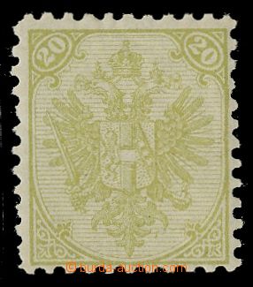 116145 - 1879 Mi.8 Ib, Double-headed Eagle 20Kr olive green, lithogra