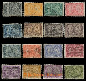 116152 - 1897 Mi.38-53, Jubilee, complete set, nice postmarks, chosen