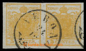 116161 - 1850 the first issue., Mi.1, 5Cmi dark orange, horizontal pa