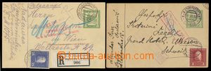 116175 - 1917 comp. 2 pcs of FP cards 8h (Ferch.3), 1x to Switzerland