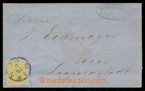 116193 - 1855 folded cover of letter with the first issue 1 Kr, Mi.1,