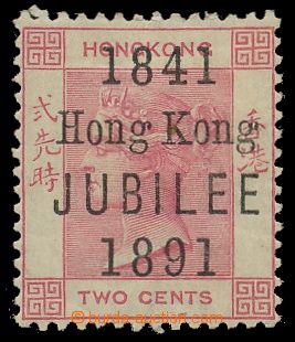 116196 - 1891 Mi.51, přetisk 1841/ Hong Kong/ JUBILEE/ 1891, kat. SG