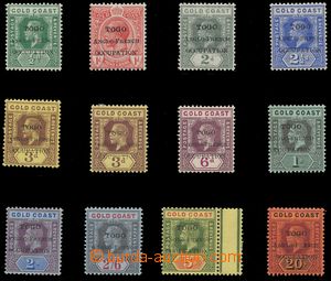 116210 - 1915 Mi.1-10, 12, Přetisk, série 12ks známek, čís. 5x+y
