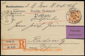 116290 - 1899 firemní lístek zaslaný jako R + Dobírka, vyfr. zn. 