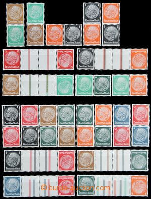 116313 - 1936-40 issue Hindenburg, selection of 40 pcs of various hor