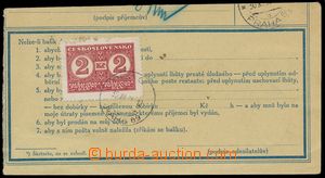 116322 - 1939 cut parcel dispatch-note with mounted forerunner stamp.