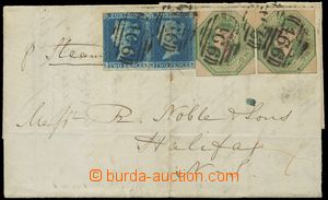 116434 - 1853 skládaný dopis zaslaný do Nové Scotie v Kanadě, vy