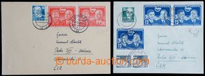 116600 - 1951-52 sestava 2ks dopisů do ČSR, vyfr. zn. Mi. 296 3x, 3