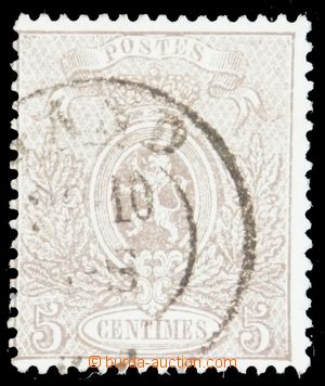 117137 - 1867 Mi.22Cb, Coat of arms 5c yellow-brown, line perforation