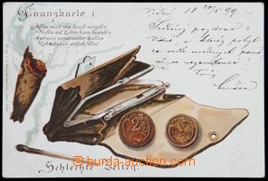 118365 - 1899 mince na pohlednicích, Rakousko, DA, prošlá, odřen
