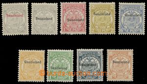 118595 - 1889-92 Mi.1-9, výplatní zn. Transvaalu s řádkovým pře