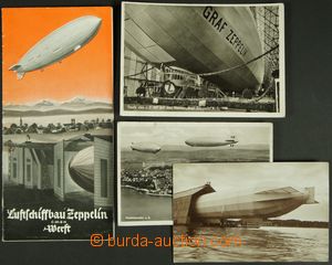 118777 - 1908-35 GRAF ZEPPELIN, sestava 3ks pohlednic, k tomu informa