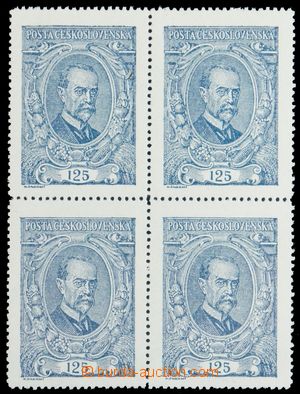 119209 -  Pof.140ST, 125h blue, block of four with joined II. type, s