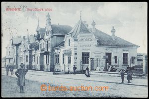 119224 - 1908 KROMĚŘÍŽ - Havlíčkova ulice, lidé, obchod uhlím