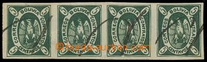 119347 - 1867 Mi.1e, Kondor v oválu, hodnota 5c tmavě zelená, vodo
