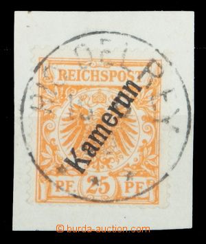 119412 - 1897 KAMERUN   Mi.5b, Orlice 25Pf oranžově žlutá, šikm