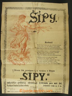 119485 - 1888 ČASOPIS ŠÍPY, reklamní plakát, formát 64x94cm, sl