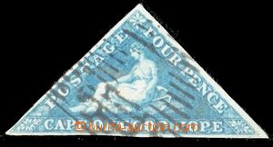 119552 - 1853 Mi.2 ly, (SG.4), 4P tmavě modrá, pěkné střihy, jas
