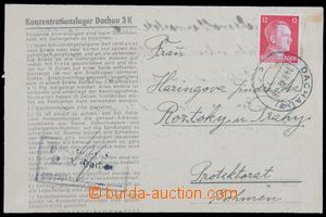 119569 - 1942 KT DACHAU  předtištěná zálepka adresována do Rozt
