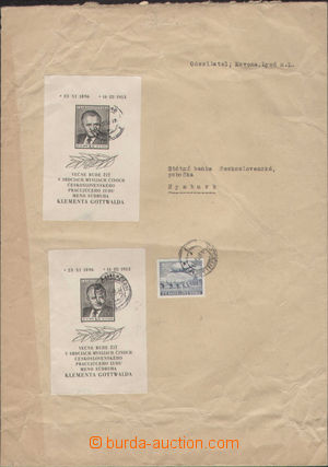 119576 - 1953 dopis vyplacený 2ks aršíků Pof.A719 + leteckou zn. 