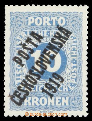 119595 -  Pof.82, Doplatní - malé číslice 10K modrá, I. typ pře