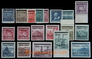 119661 - 1939 Pof.1-19, Overprint issue, complete, mint never hinged,