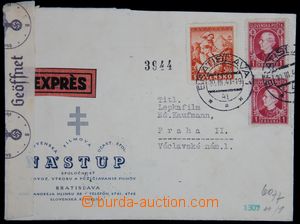 119789 - 1941 commercial Ex letter to Prague, with Alb.30 2x, 42, CDS