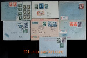 119791 - 1939-42 7 pcs of letters addressed abroad, 2x Flight to USA,