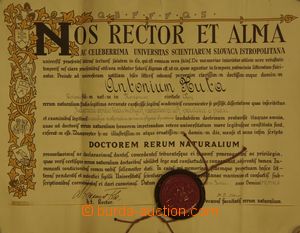 119794 - 1943 IDENTITY PAPERS / SLOVAKIA  Universitas Istropolitana, 