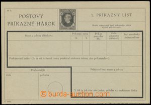 119797 - 1939 CPH1, order sheet Hlinka 50h, mark C 1939, complete, un