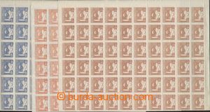 119809 -  Pof.357-359, Košice-issue, comp. 3 pcs of 50-stamps sheets