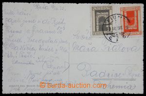 119969 - 1923 postcard to Czechoslovakia with Mi.157-158, Roman Archw