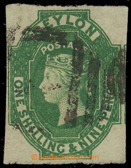 120061 - 1857 Mi.11 (SG.11), Queen Victoria 1’9Sh green, cat. Gibbo