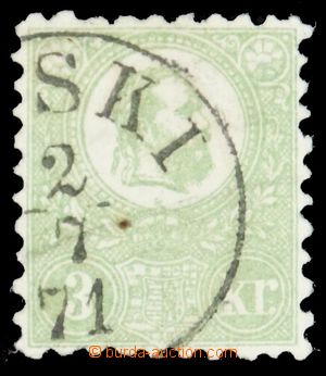120091 - 1871 Mi.2, Franz Josef, 3Kr olivově zelená, kamenotisk, ne
