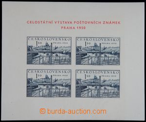 120137 - 1950 Pof.A564, aršík PRAHA 1950, varianta J/3, z větší 